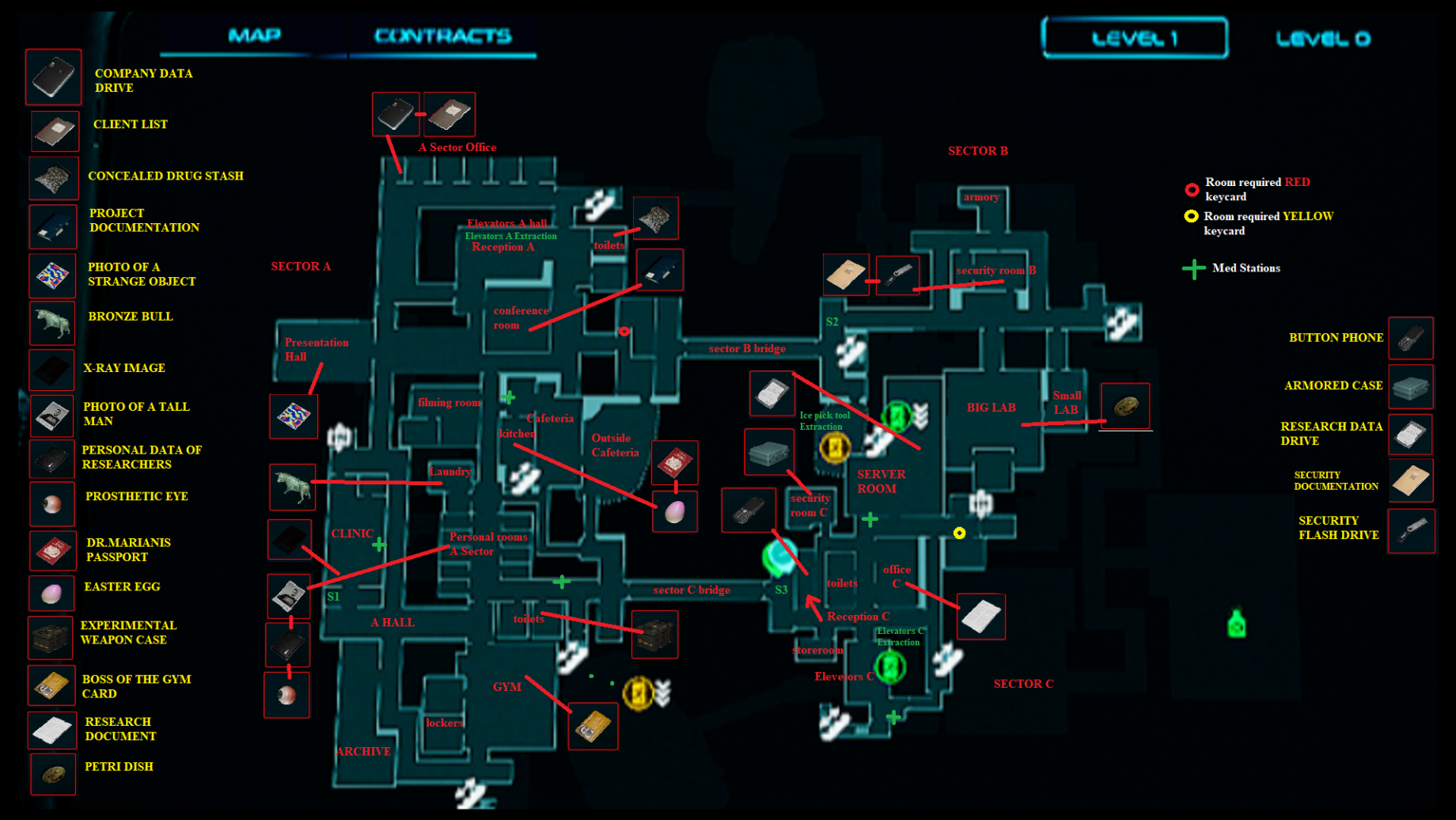 New Level Zero Extraction Guide Wiki - Map Location of Contract